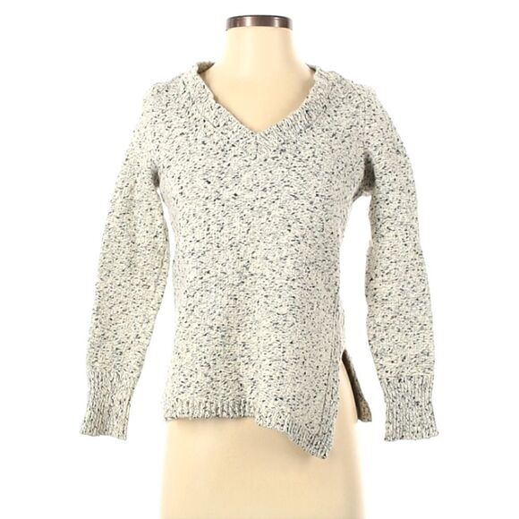 Banana Republic Sweater V Neck Marled Cotton Wool Blend - Picture 1 of 7